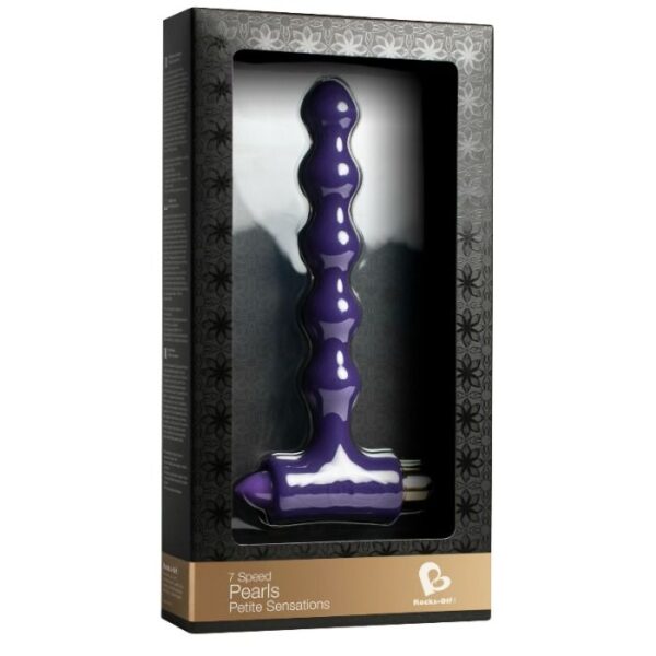 ROCKS-OFF - PLUG ANAL AVEC VIBRATION ET PERLES RIVERLES PETITE SENSATIONS - – Image 2