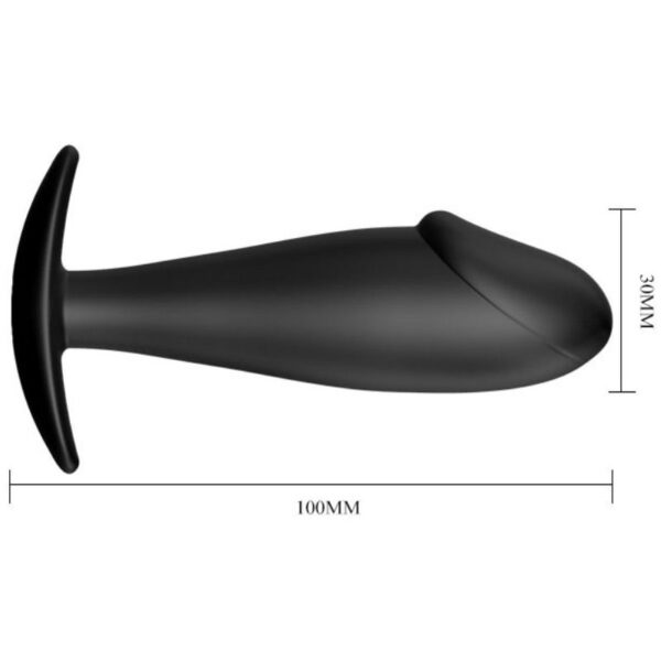 PRETTY LOVE - PLUG ANAL FORME DE PÉNIS EN SILICONE NOIR - – Image 5