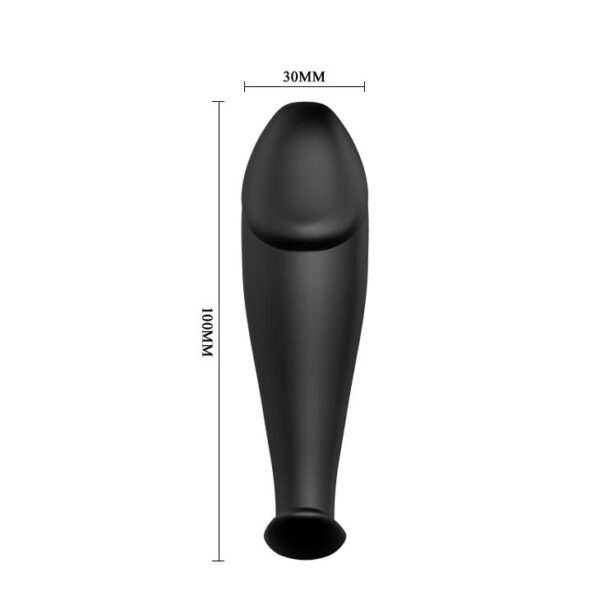 PRETTY LOVE - PLUG ANAL EN SILICONE FORME PÉNIS ET 12 MODES DE VIBRATION NOIR - – Image 4