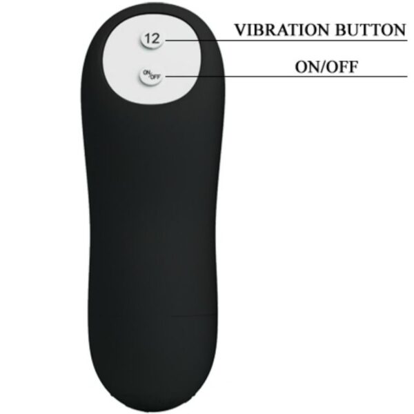 PRETTY LOVE - PLUG ANAL SILICONE EXTRA STIMULATION ET 12 MODES DE VIBRATION NOIR - – Image 6