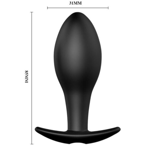 PRETTY LOVE - PLUG ANAL FORME DANCRE SILICONE 12 MODES DE VIBRATION NOIR - – Image 7