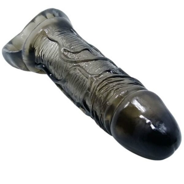 BAILE - GAINE DEXTENSION DE PÉNIS AVEC SANGLE POUR TESTICULES 11.5 CM - – Image 4