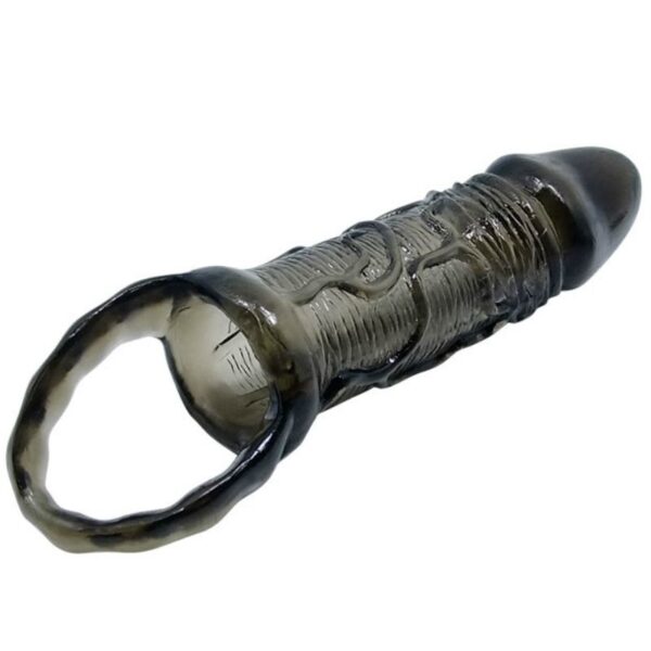 BAILE - GAINE DEXTENSION DE PÉNIS AVEC SANGLE POUR TESTICULES 11.5 CM - – Image 5
