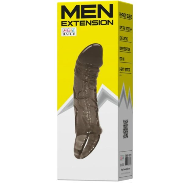 BAILE - GAINE DEXTENSION DE PÉNIS AVEC SANGLE POUR TESTICULES 11.5 CM - – Image 7
