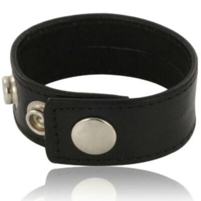 LEATHER BODY - BITE ET SANGLE  BALLES AVEC PRESSIONS - NOIR -