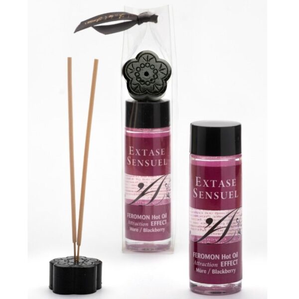 EXTASE SENSUAL - HUILE DE MASSAGE EFFET CHAUFFANT AUX PHÉROMONES DE MÛRE 100 ML - – Image 2