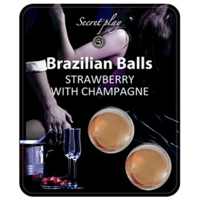 SECRETPLAY - ENSEMBLE DE BOULES BRÉSILIENNES  FRAISE ET CHAMPAGNE -