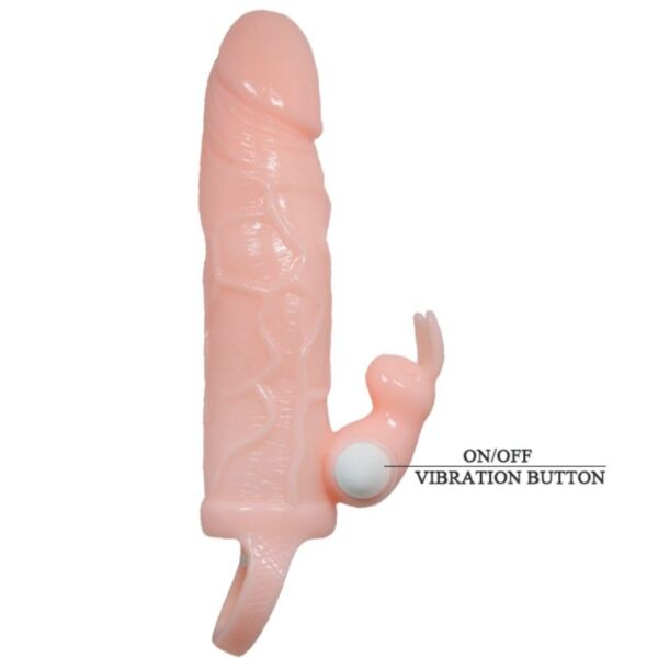 BAILE - COUVERCLE DE PÉNIS BRAVE MAN AVEC CHAIR DE LAPIN ET DOUBLE MOTEUR 16.5 CM - – Image 6