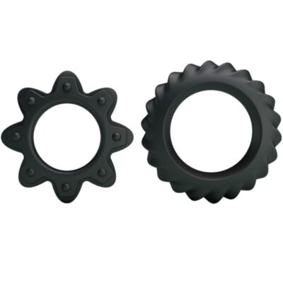 BAILE - KIT 2 ANNEAUX FLEURI EN SILICONE -