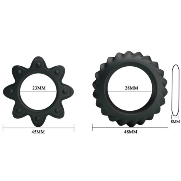 BAILE - KIT 2 ANNEAUX FLEURI EN SILICONE - – Image 5