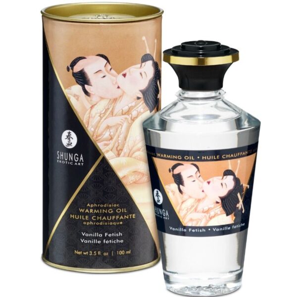 SHUNGA - HUILE DE MASSAGE EFFET CHALEUR SAVEUR VANILLE FÉTICHE 100 ML -
