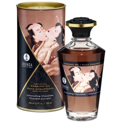 SHUNGA - HUILE DE MASSAGE À EFFET CHALEUR SAVEUR INTENSE DE CHOCOLAT 100 ML -