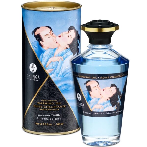 SHUNGA - HUILE DE MASSAGE EFFET CHALEUR SAVEUR COCO 100 ML -