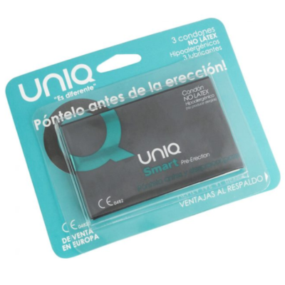 UNIQ - SMART LATEX FREE PRE-ERECTION CONDOMS 3 UNITS -