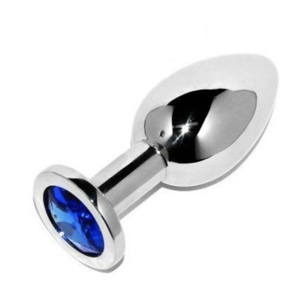 METAL HARD - PLUG ANAL BLEU DIAMANT PETIT 5,71CM - – Image 2