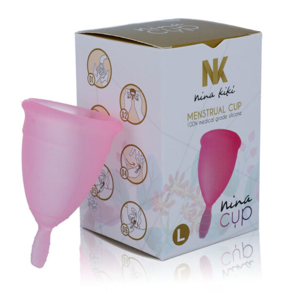 NINA KIKÍ - COUPE MENSTRUELLE ROSE TAILLE L - – Image 4