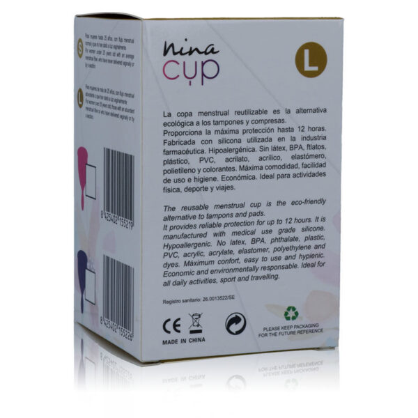 NINA KIKÍ - COUPE MENSTRUELLE ROSE TAILLE L - – Image 5