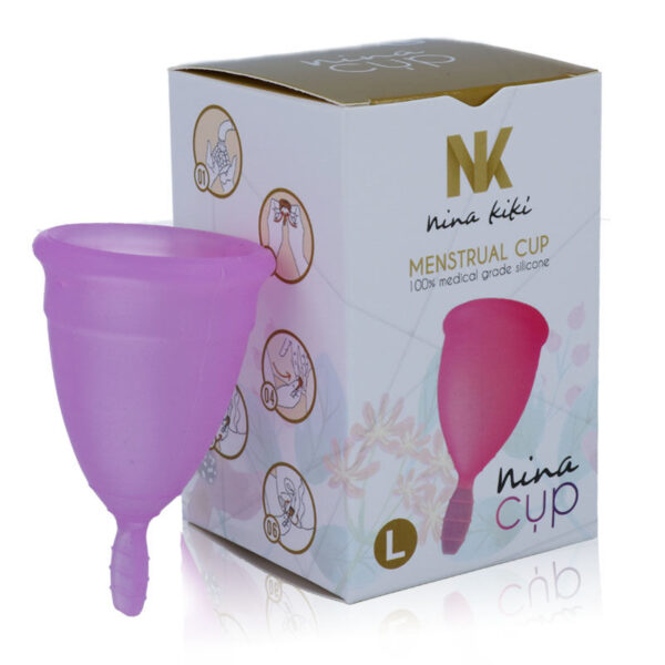 NINA KIKÍ - COUPE MENSTRUELLE VIOLET TAILLE L - – Image 3