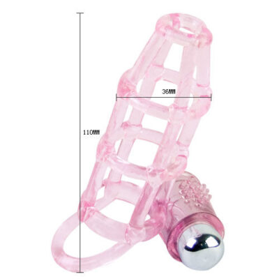 BAILE - COUVERTURE ET ANNEAU EN SILICONE SWEET 10 RYTHMES POUR LE PÉNIS ROSE -