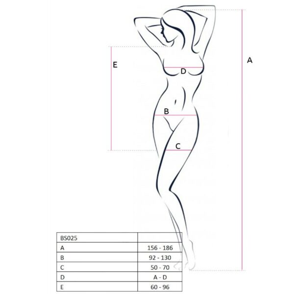 PASSION - FEMME BS025 BODYSTOCKING BLANC STYLE ROBE TAILLE UNIQUE - – Image 2