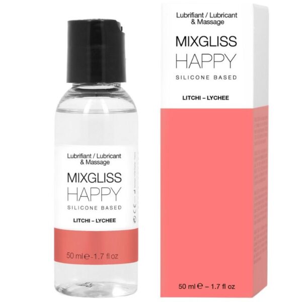 MIXGLISS - LUBRIFIANT SILICONE HAPPY LITCHI 50 ML -