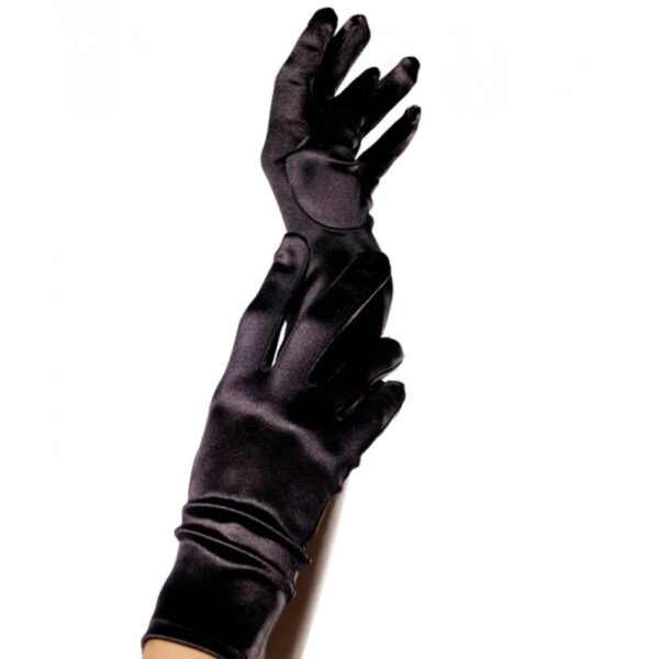 LEG AVENUE - GANTS SATIN NOIR -