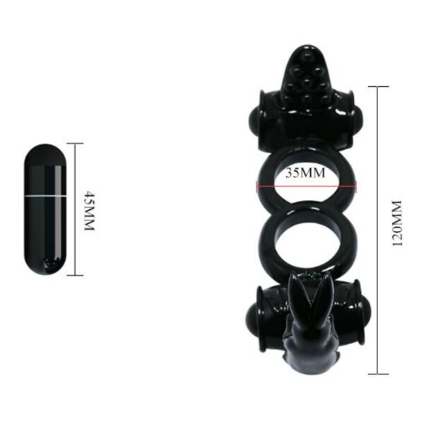 BAILE - SWEET RING DOUBLE ANNEAU AVEC DOUBLE LAPIN - – Image 4