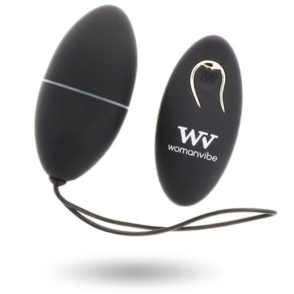 WOMANVIBE - ALSAN EGG TELECOMMANDE NOIR SILICONE NOIR - – Image 2