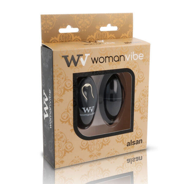 WOMANVIBE - ALSAN EGG TELECOMMANDE NOIR SILICONE NOIR - – Image 3