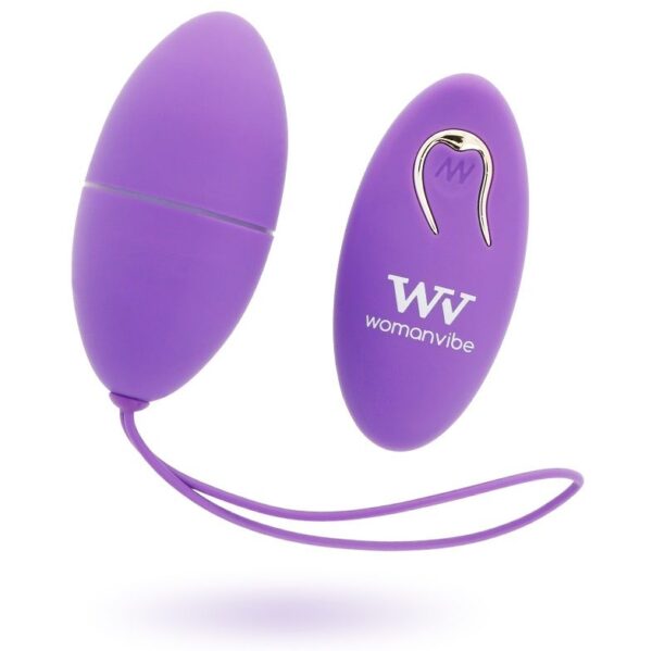 WOMANVIBE - ALSAN EGG TELECOMMANDE NOIR SILICONE VIOLET - – Image 2