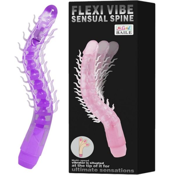 BAILE - FLEXI VIBE SENSUAL SPINE GODE VIBRANT PLIABLE LILAS 23.5 CM - – Image 3