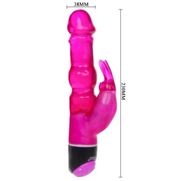 BAILE - VIBRATEUR FANTASY WAVES OF PLEASURE AVEC LAPIN LILAS 23 CM - – Image 3