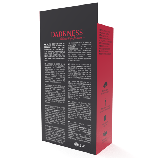 DARKNESS - COLLIER DE POSTURE AVEC CHAÎNE EN CUIR - – Image 6