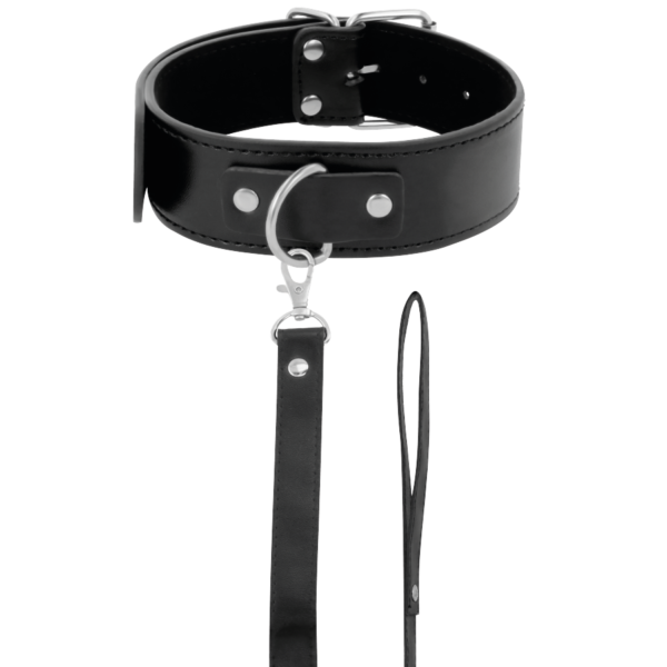 DARKNESS - COLLIER DE POSTURE AVEC CHAÎNE EN CUIR - – Image 2