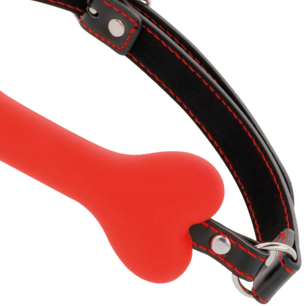 DARKNESS - BÂILLON EN SILICONE À OS ROUGE - – Image 3