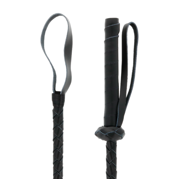 DARKNESS - FOUET BDSM FÉTICHISTE EN CUIR 60CM - – Image 2