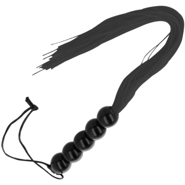 DARKNESS - FOUET DE BONDAGE FIN NOIR -