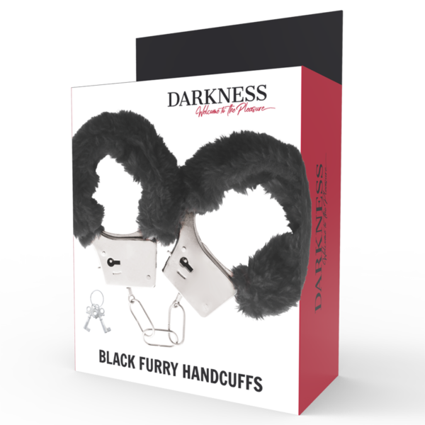 DARKNESS - MENOTTES EN MÉTAL DOUBLÉES NOIRES - – Image 3