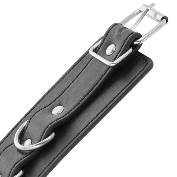 DARKNESS - MENOTTES DE CHEVILLE AJUSTABLES EN CUIR NOIR - – Image 5