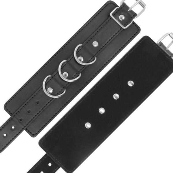 DARKNESS - MENOTTES DE CHEVILLE AJUSTABLES EN CUIR NOIR - – Image 6