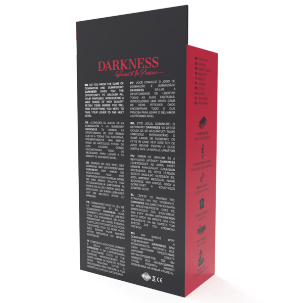 DARKNESS - MENOTTES AJUSTABLES EN CUIR NOIR AVEC DOUBLURE - – Image 7
