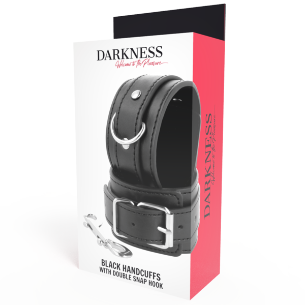 DARKNESS - MENOTTES RÉGLABLES NOIRES AVEC DOUBLE RUBAN DE RENFORT - – Image 6
