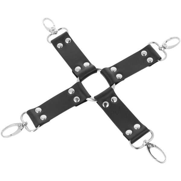 DARKNESS - MENOTTES EN CUIR POUR PIEDS ET MAINS NOIR - – Image 4