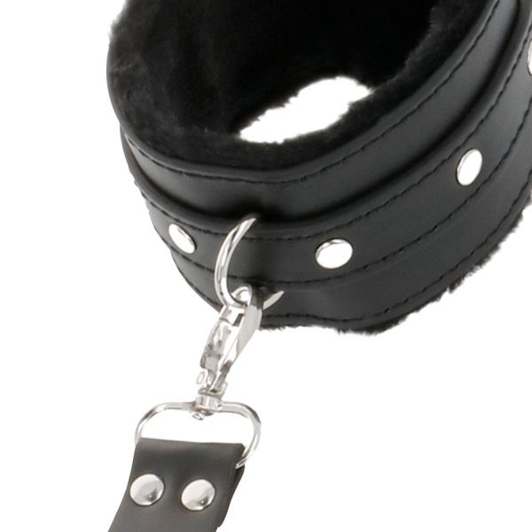 DARKNESS - MENOTTES EN CUIR POUR PIEDS ET MAINS NOIR - – Image 7