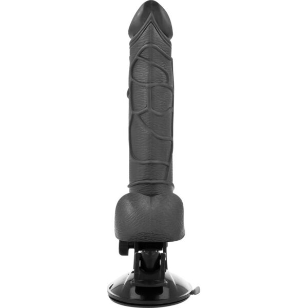 BASECOCK - VIBRATEUR RÉALISTE TÉLÉCOMMANDE NOIR AVEC TESTICULES 19.5 CM -O- 4 CM - – Image 4