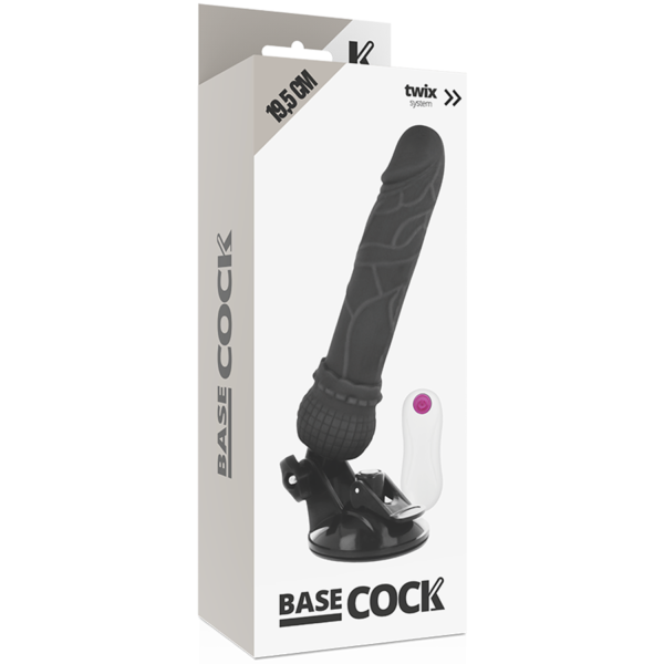 BASECOCK - VIBRATEUR RÉALISTE TÉLÉCOMMANDE NOIR 19.5 CM -O- 4 CM - – Image 5