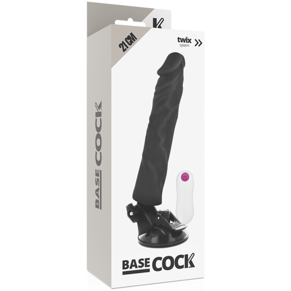 BASECOCK - VIBRATEUR RÉALISTE TÉLÉCOMMANDE NOIR 21 CM -O- 4 CM - – Image 6