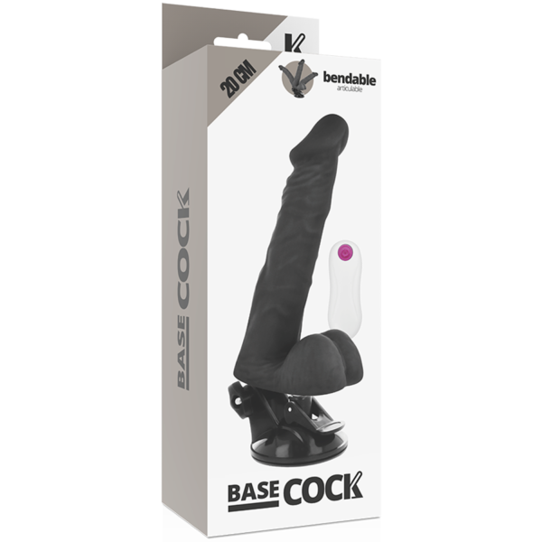 BASECOCK - VIBRATEUR ARTICULABLE TÉLÉCOMMANDE NOIR 20 CM -O- 4.5 CM - – Image 6
