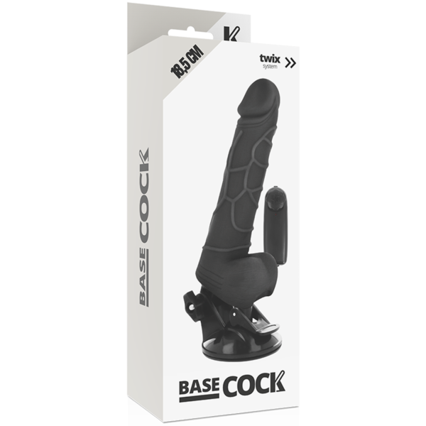 BASECOCK - VIBRATEUR RÉALISTE TÉLÉCOMMANDE NOIR 18.5 CM -O- 4CM - – Image 5