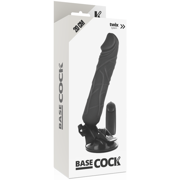 BASECOCK - VIBRATEUR RÉALISTE TÉLÉCOMMANDE NOIR 20 CM -O- 4 CM - – Image 5